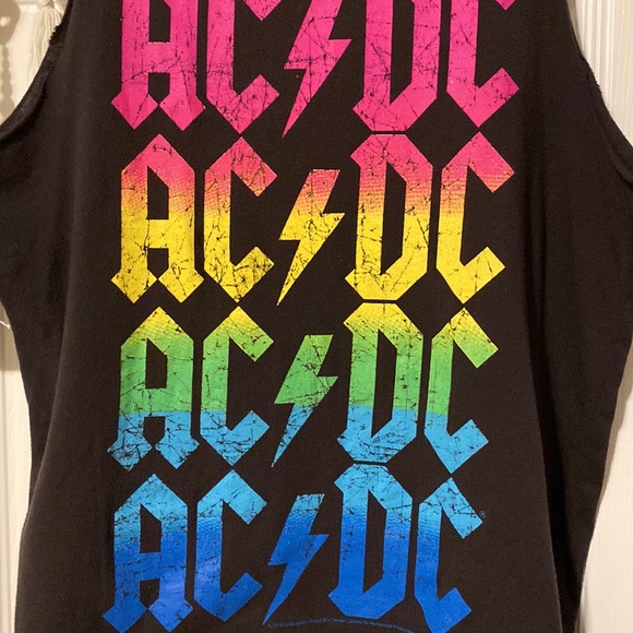 Chaser Neon AC/DC raw edge tank top - Picture 4 of 8